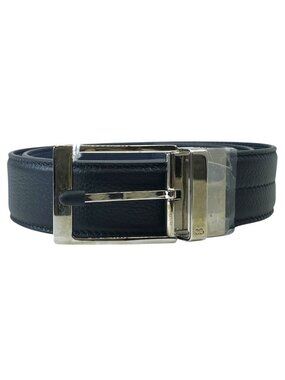 Dior Logo Buckle Belt Leather Black Daily Practical